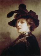 REMBRANDT Harmenszoon van Rijn Self-Portrait in Fancy Dress oil painting